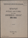 Statut spółki akcyjnej pod firmą: "Haberbusch i Schiele, Spółka Akcyjna" (1931 r.)
