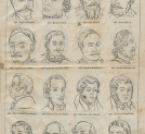 Strona 15 "Atlasu 300 portretów w drzeworytach zasłużonych w narodzie Polaków i Polek" z roku 1860.