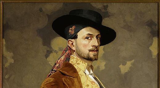  "Portret własny w stroju hiszpańskim" Edwarda Okunia.  