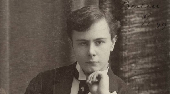  "Portret Józefa Hofmanna (1876-1957), pianisty, kompozytora - fotografia z dedykacją dla Aleksandra Rajchmana z 8 kwietnia 1899 r."  