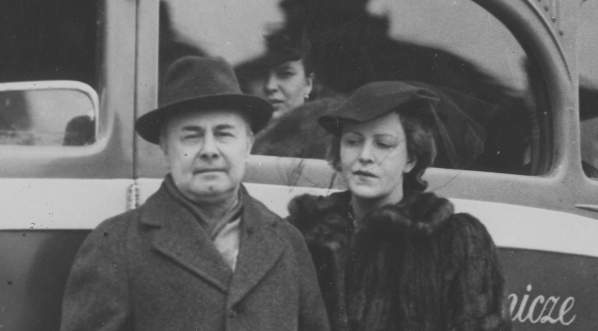  Pianista i kompozytor Józef Hofmann z żoną, Kraków, maj 1938 rok.  