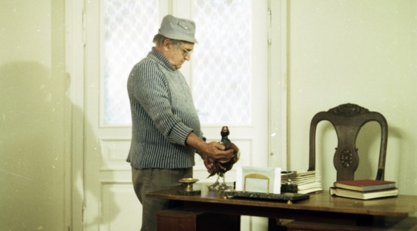  Wadim Berestowski w trakcie kręcenia filmu "Indyk na dachu" w 1980 roku.  