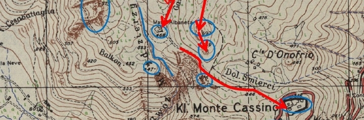  Bitwa o masyw górski Monte Cassino, 11–25 maja 1944 roku.  