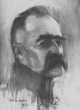 Obraz olejny Konrada Krzyżanowskiego przedstawiający portret marszałka Józefa Piłsuskiego. ...