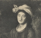 Portret Izabeli z Czartoryskich Lubomirskiej, pędzla E. Vigée Le Brun, reprodukcja.