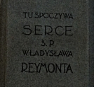 Tablica epitafijna serca Władysława Reymonta w kościele Świętego Krzyża w Warszawie.