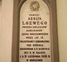 Tablica ku czci Adolfa Loewego w kościele ewangelicko-reformowanym na warszawskim Lesznie.