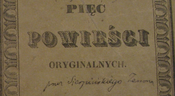  Seweryn Zenon Sierpiński "Pięć powieści oryginalnych" (strona tytułowa)  